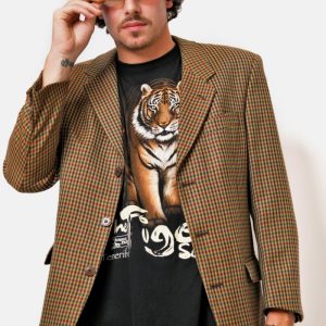 Vintage 80s oversized blazer marrón